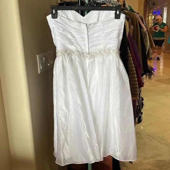 NWT Alfred Angelo Special Occasion Wedding Dress Short Strapless SEE VIDEO Gorg - Picture 5 of 8